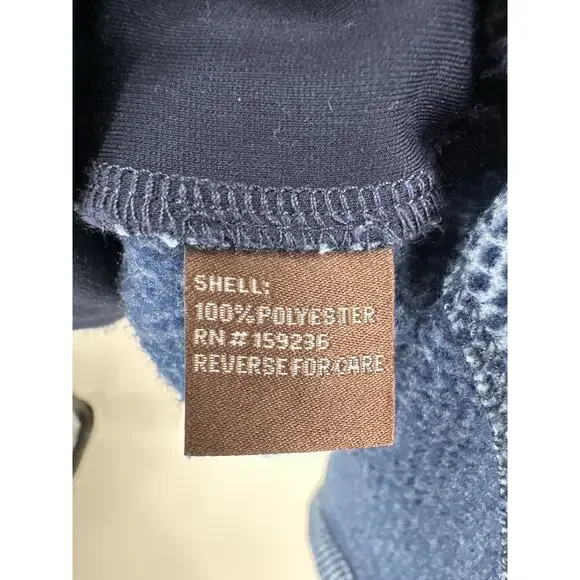 J McLaughlin Marisa Fleece Top Button Detailed High Neck Blue Size Medium - Picture 9 of 10